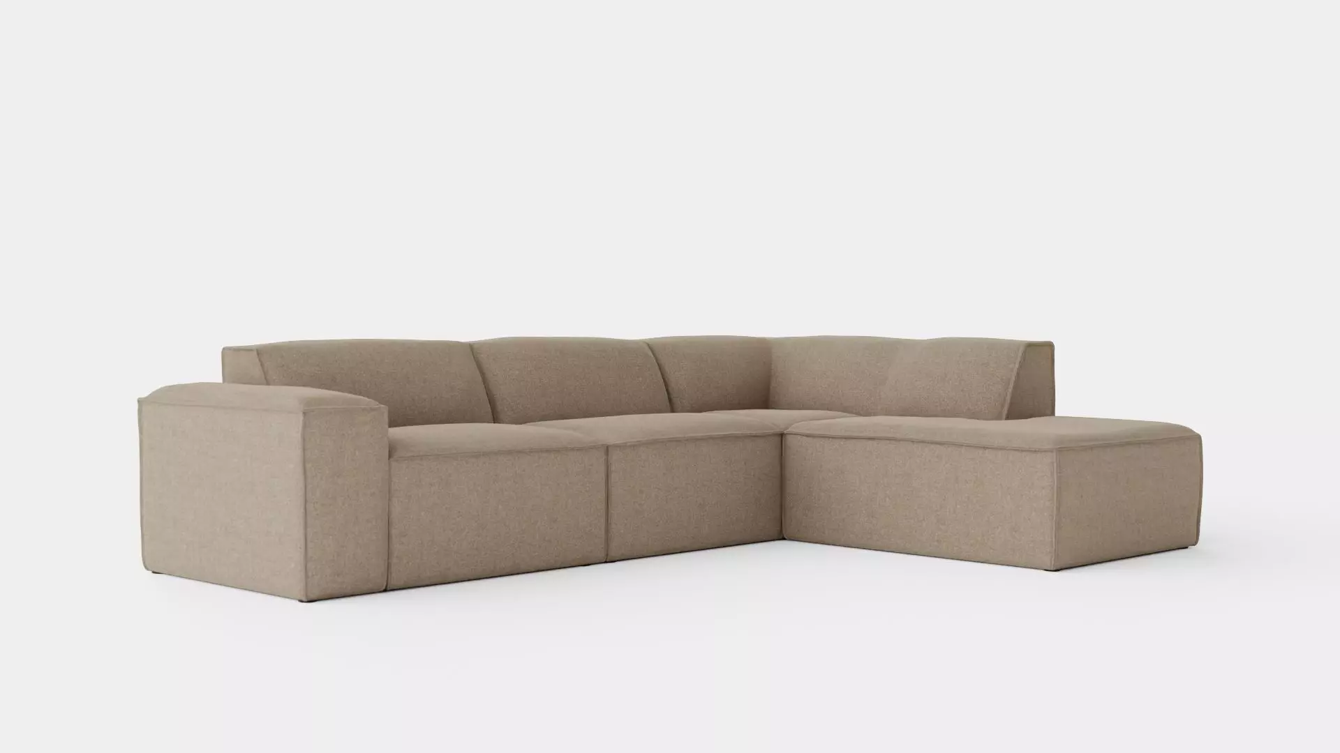 L-shaped Sofa Low-poly 3D model_0