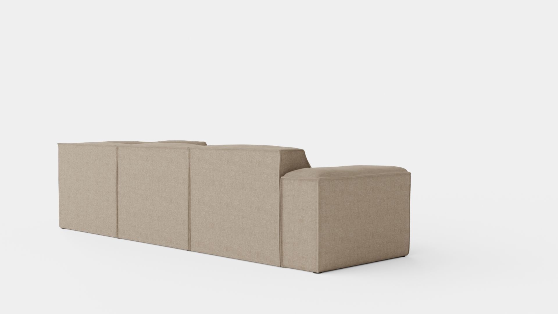 L-shaped Sofa Low-poly 3D model_3
