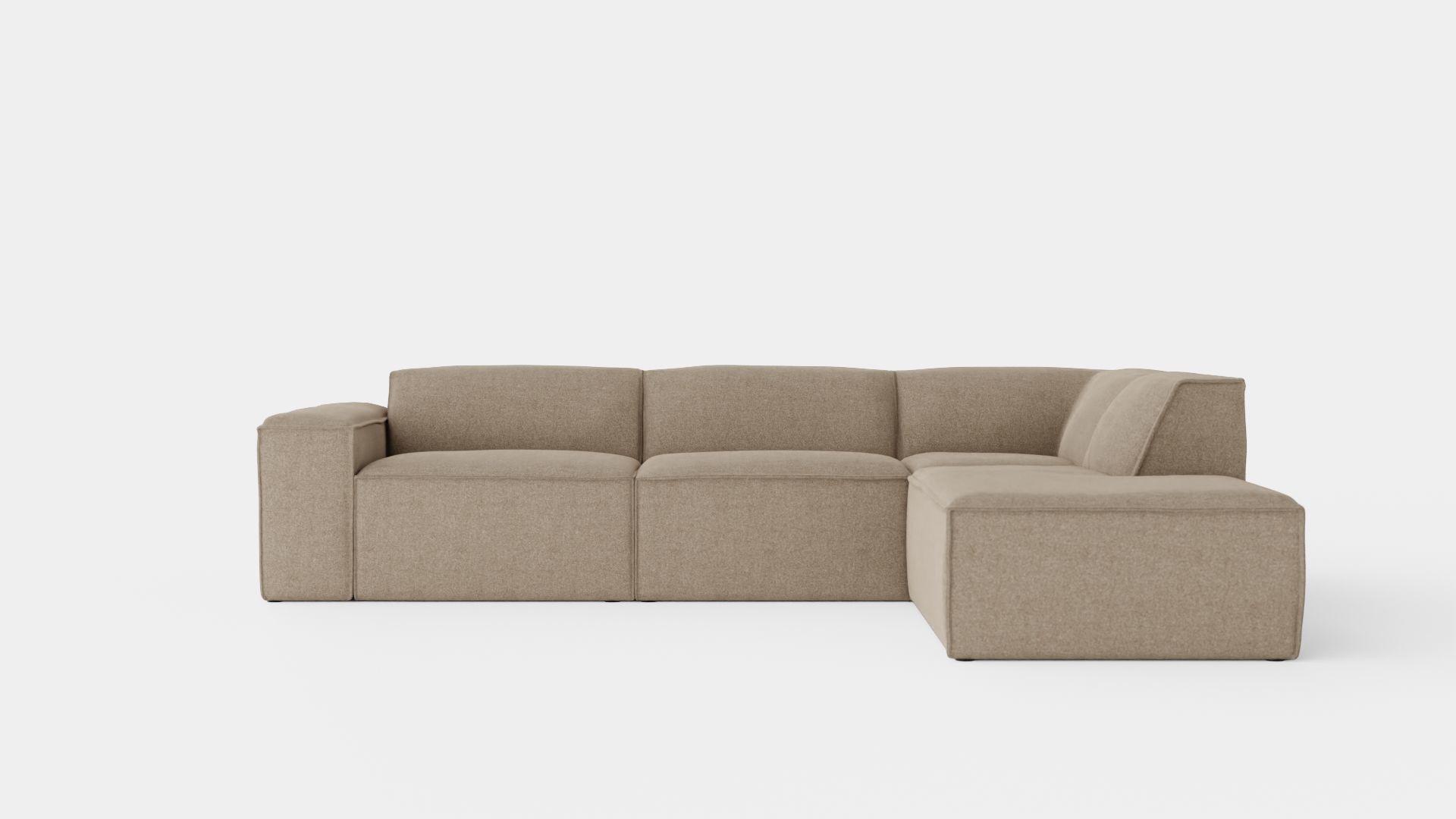 L-shaped Sofa Low-poly 3D model_1