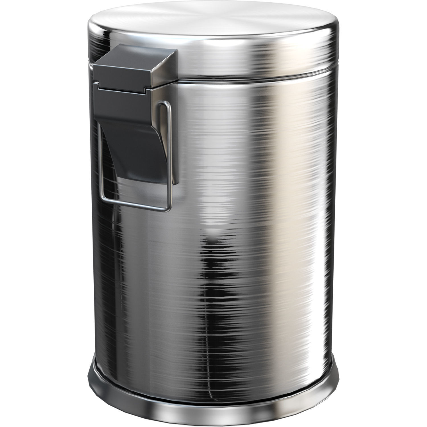 Metal Trash Can 3D model_2