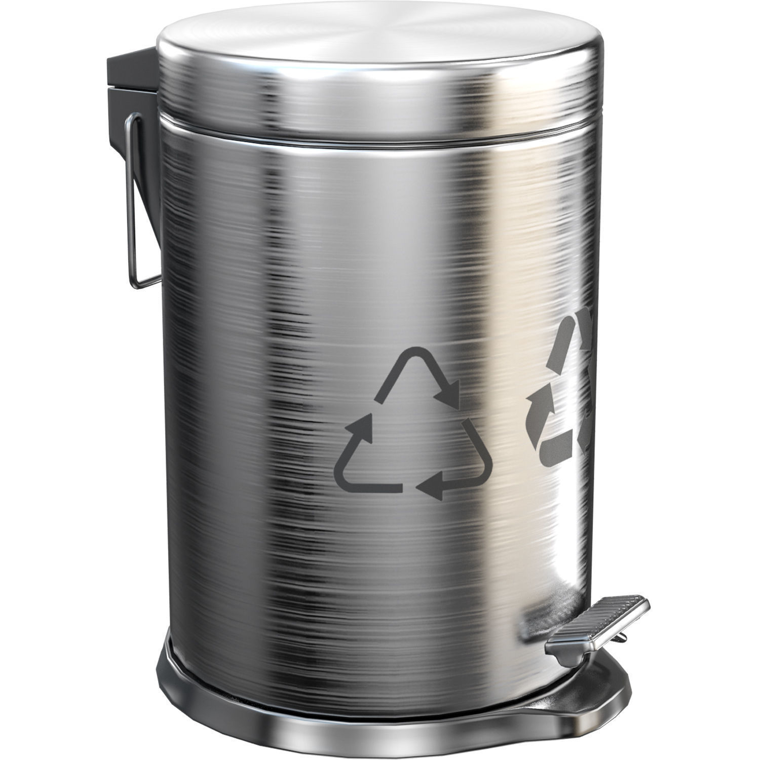 Metal Trash Can 3D model_1