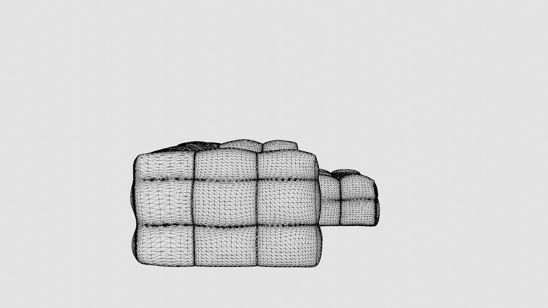 Divan Sofa Low-poly 3D model_8