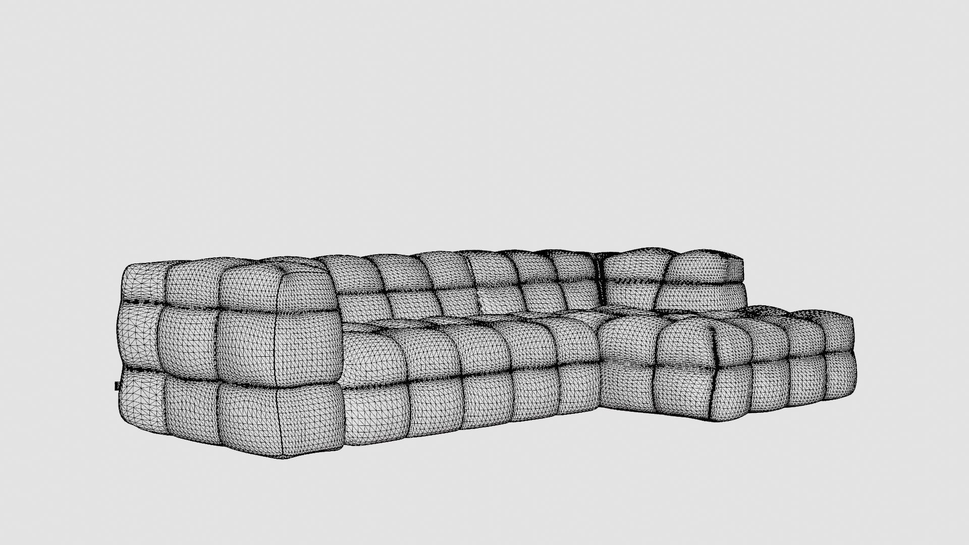Divan Sofa Low-poly 3D model_7