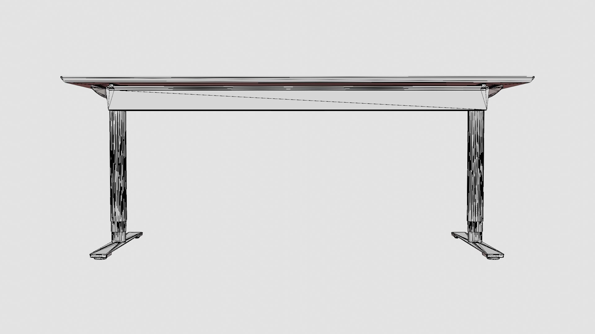 Office Desk Low-poly 3D model_6