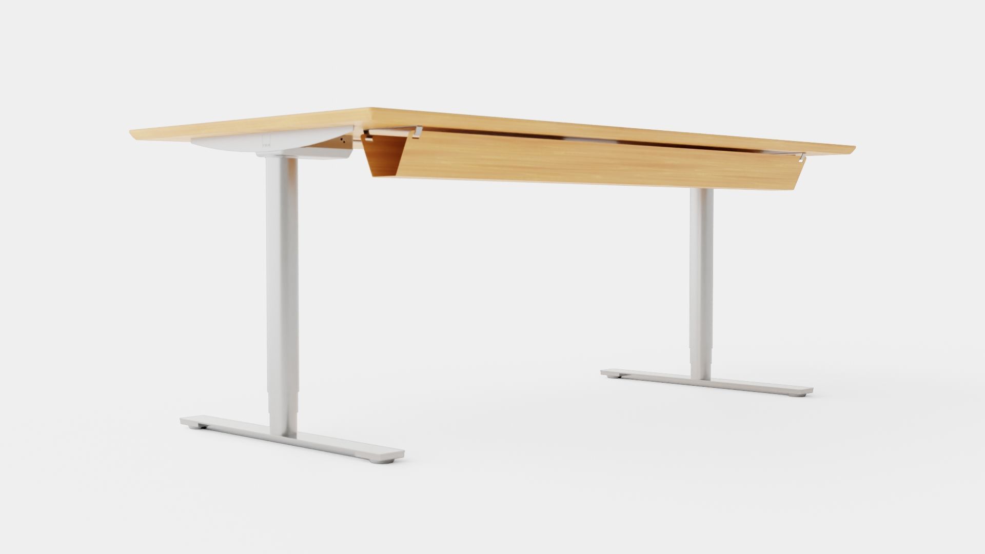 Office Desk Low-poly 3D model_1