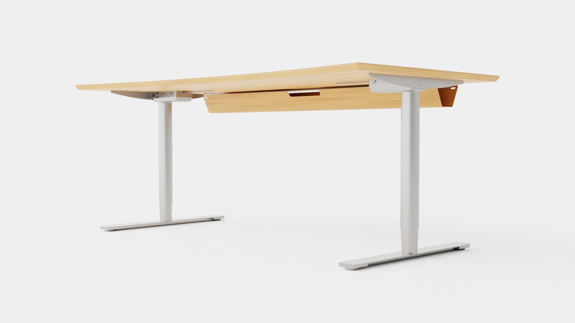 Office Desk Low-poly 3D model_3