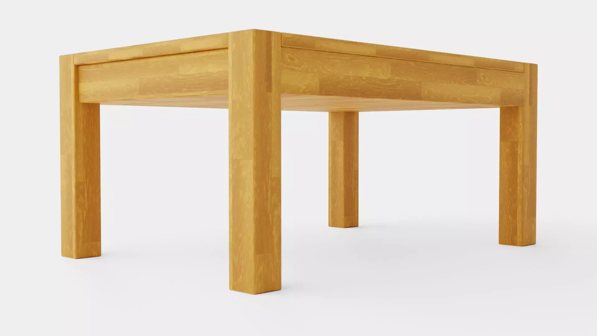 Wooden Coffee Table Low-poly 3D model_0