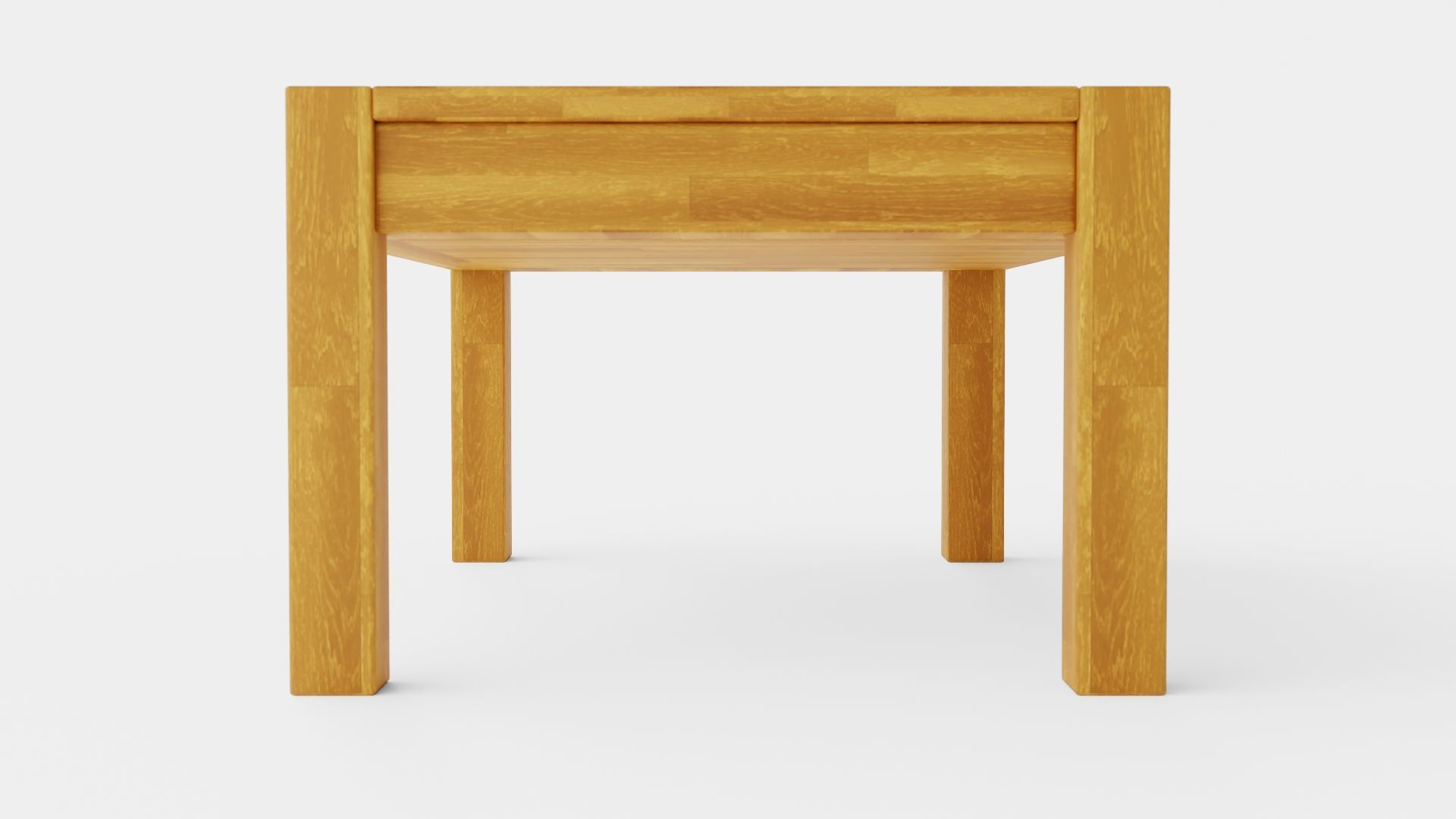 Wooden Coffee Table Low-poly 3D model_2