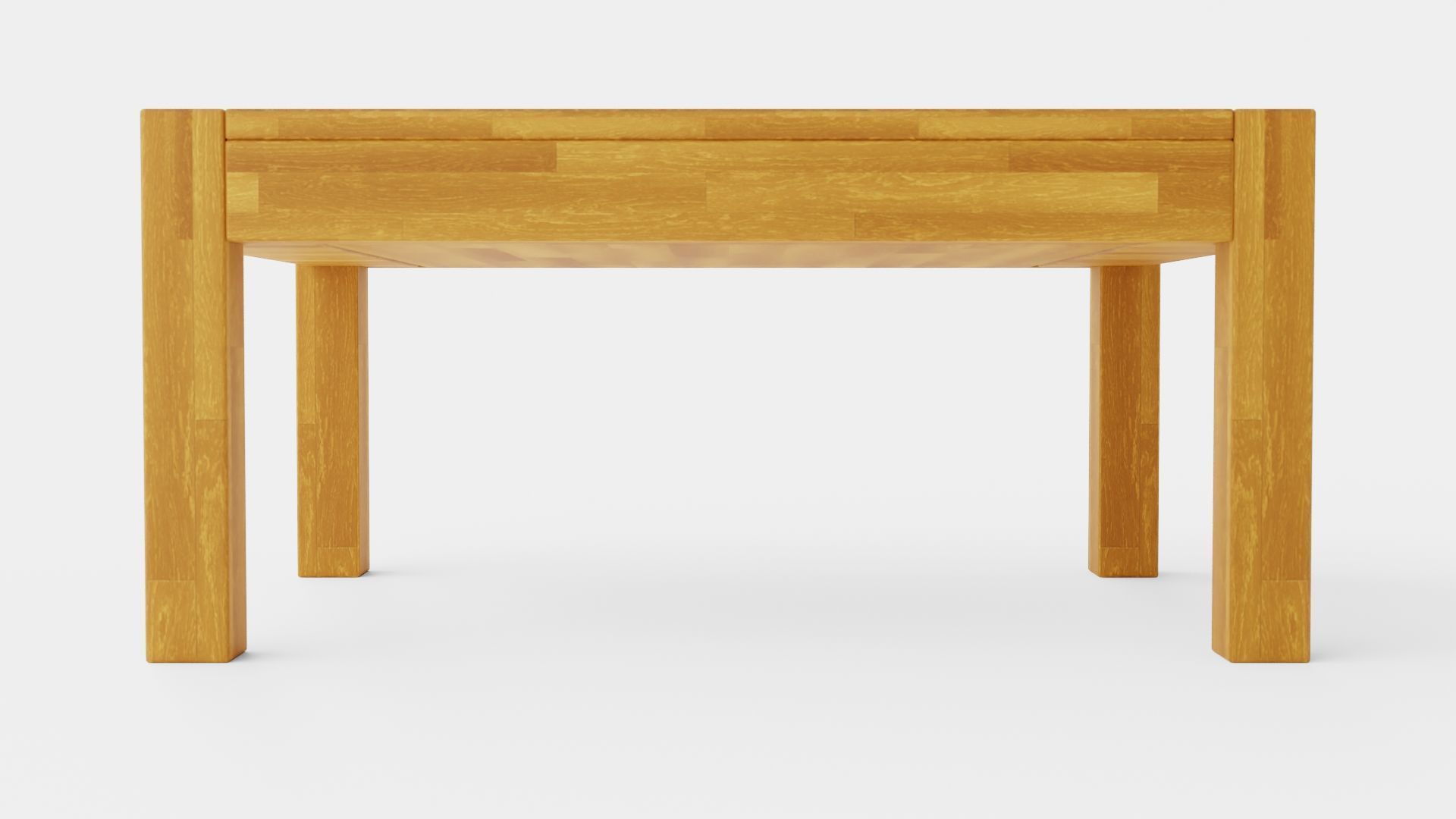 Wooden Coffee Table Low-poly 3D model_4