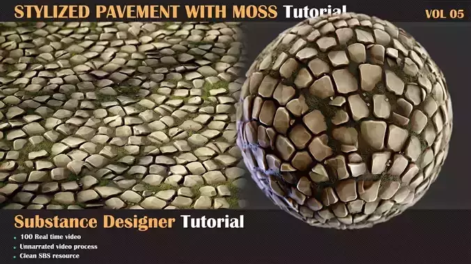 STYLIZED PAVEMENT WITH MOSS Tutorial - VOL 05  