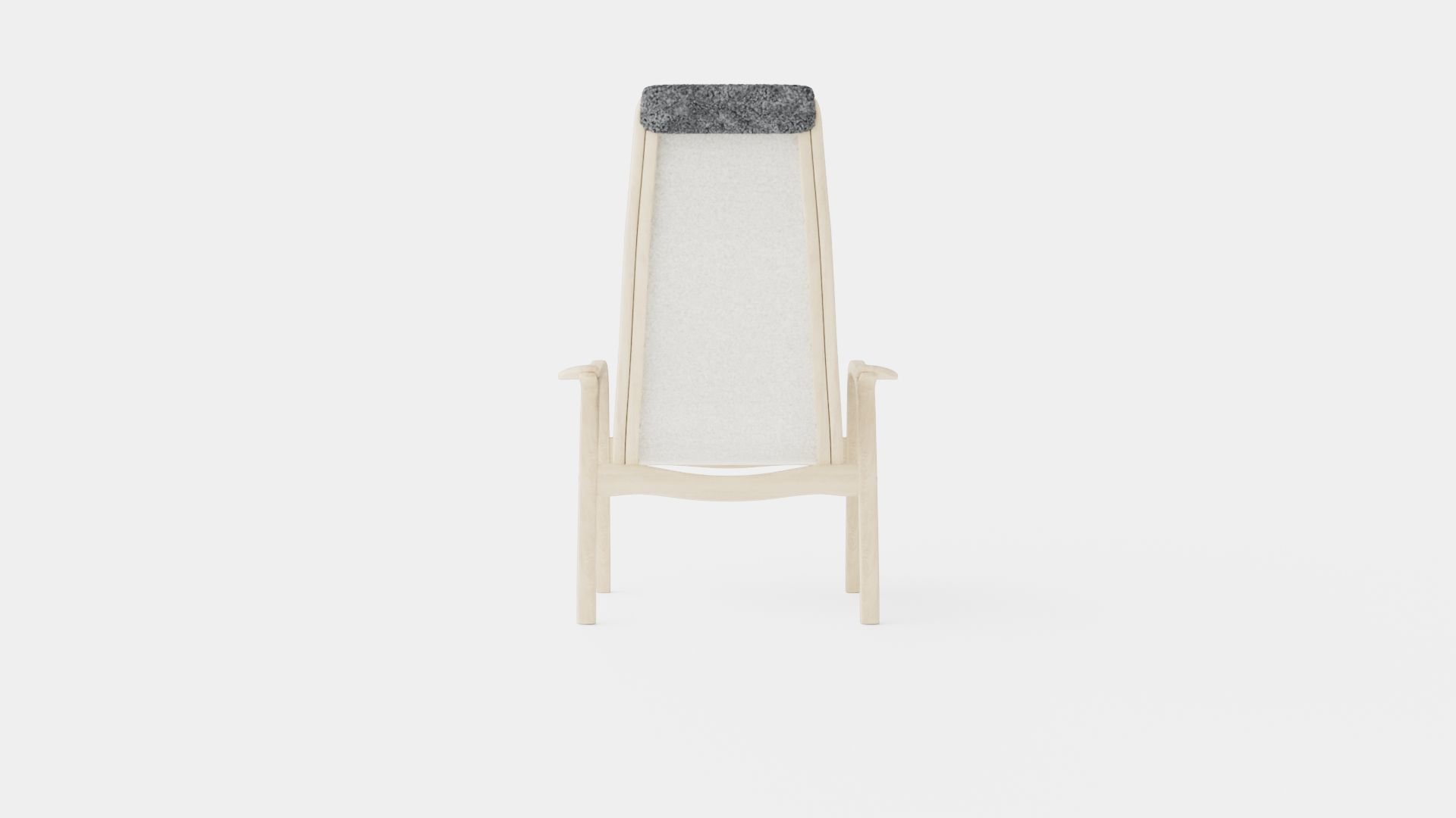 Woolen Armchair Low-poly 3D model_4