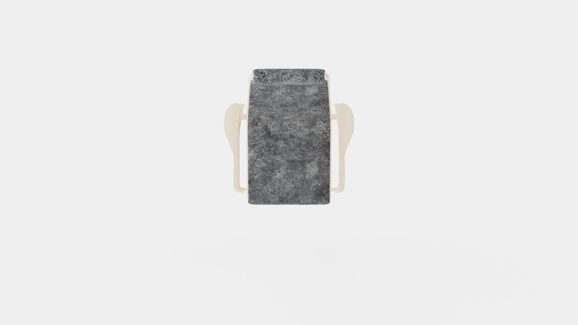 Woolen Armchair Low-poly 3D model_5