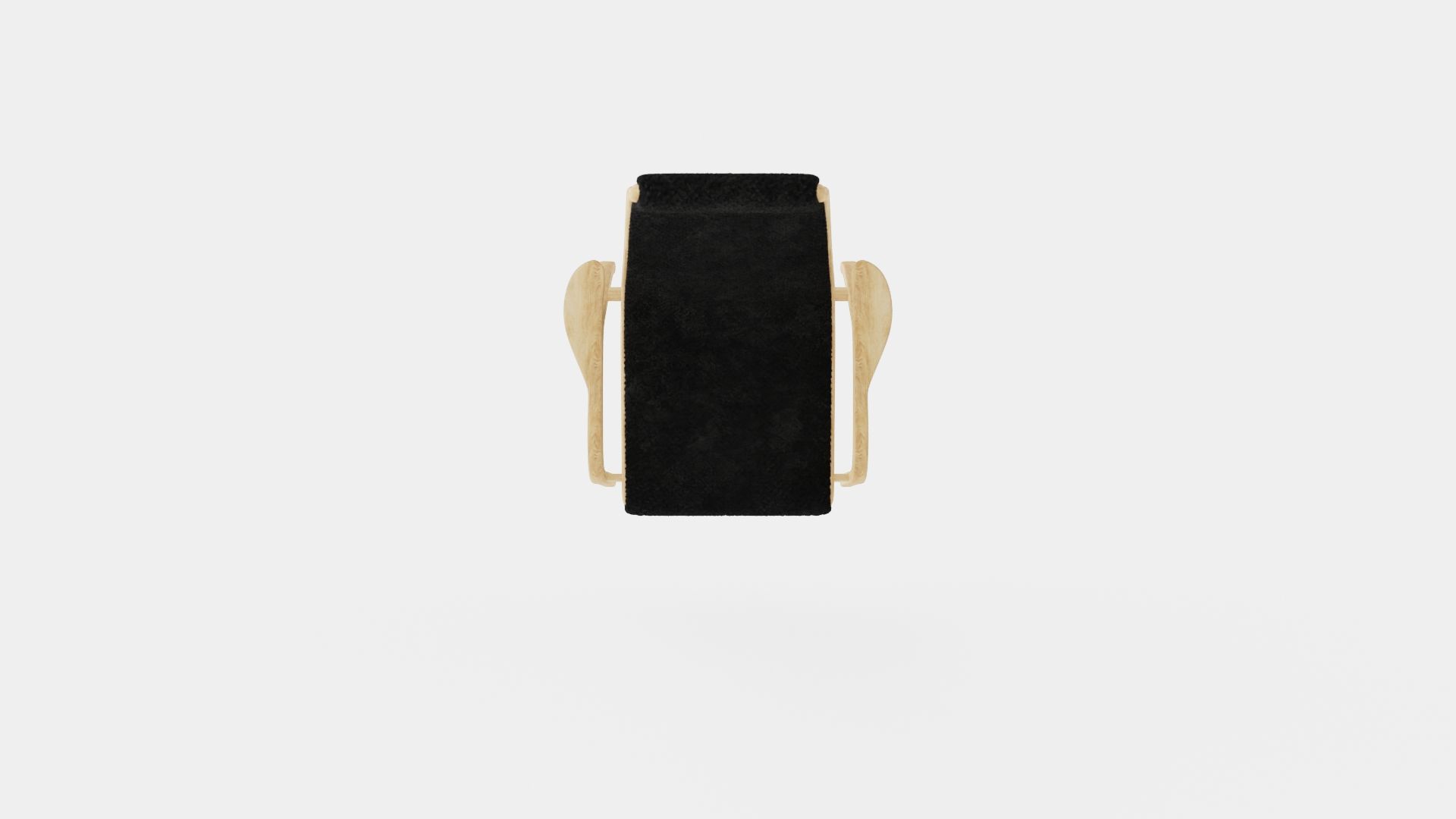 Woolen Armchair Low-poly 3D model_5