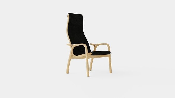 Woolen Armchair Low-poly 3D model