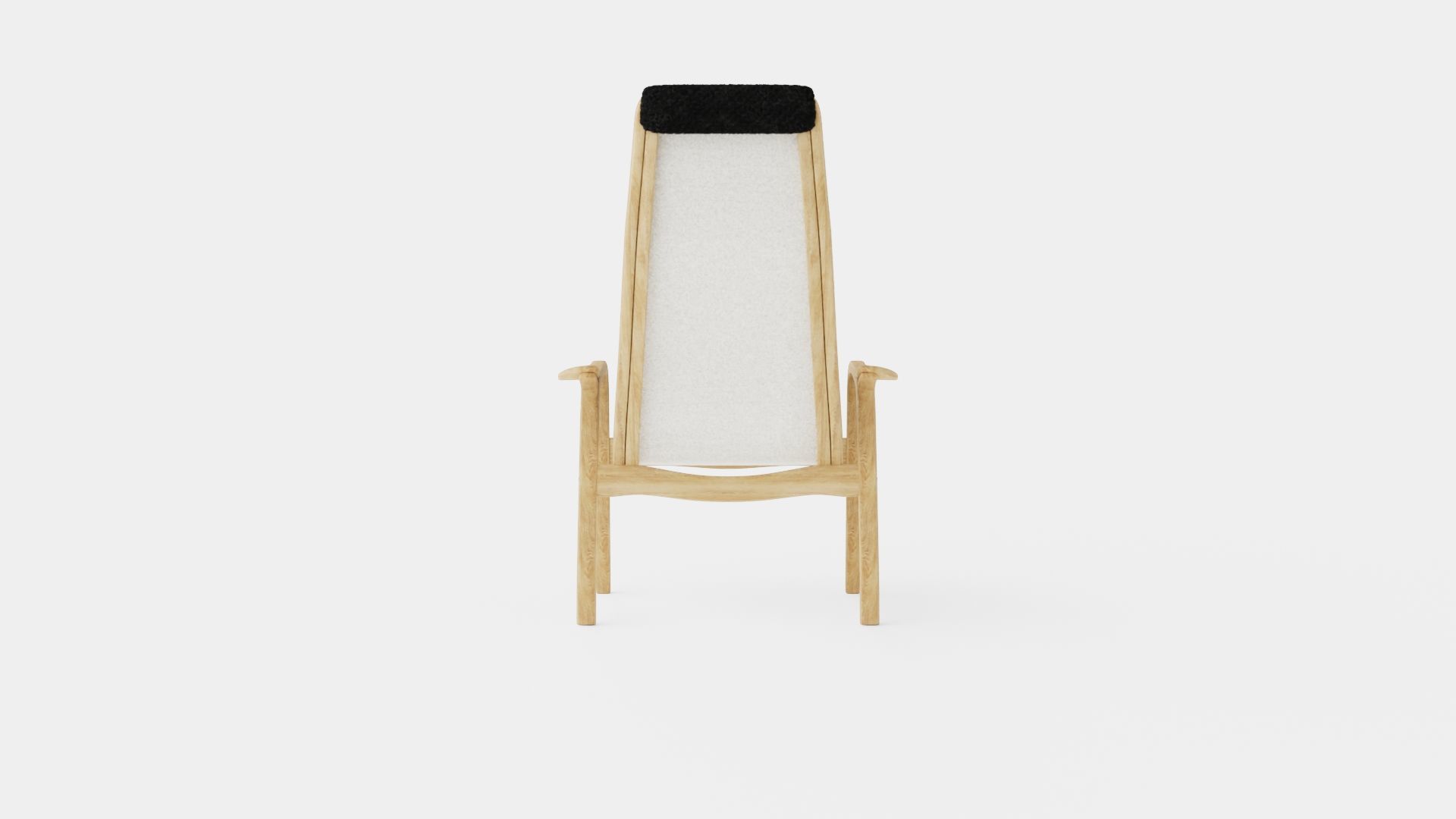 Woolen Armchair Low-poly 3D model_4