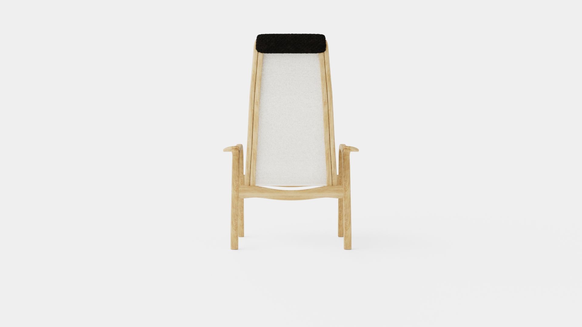 Woolen Armchair Low-poly 3D model_4