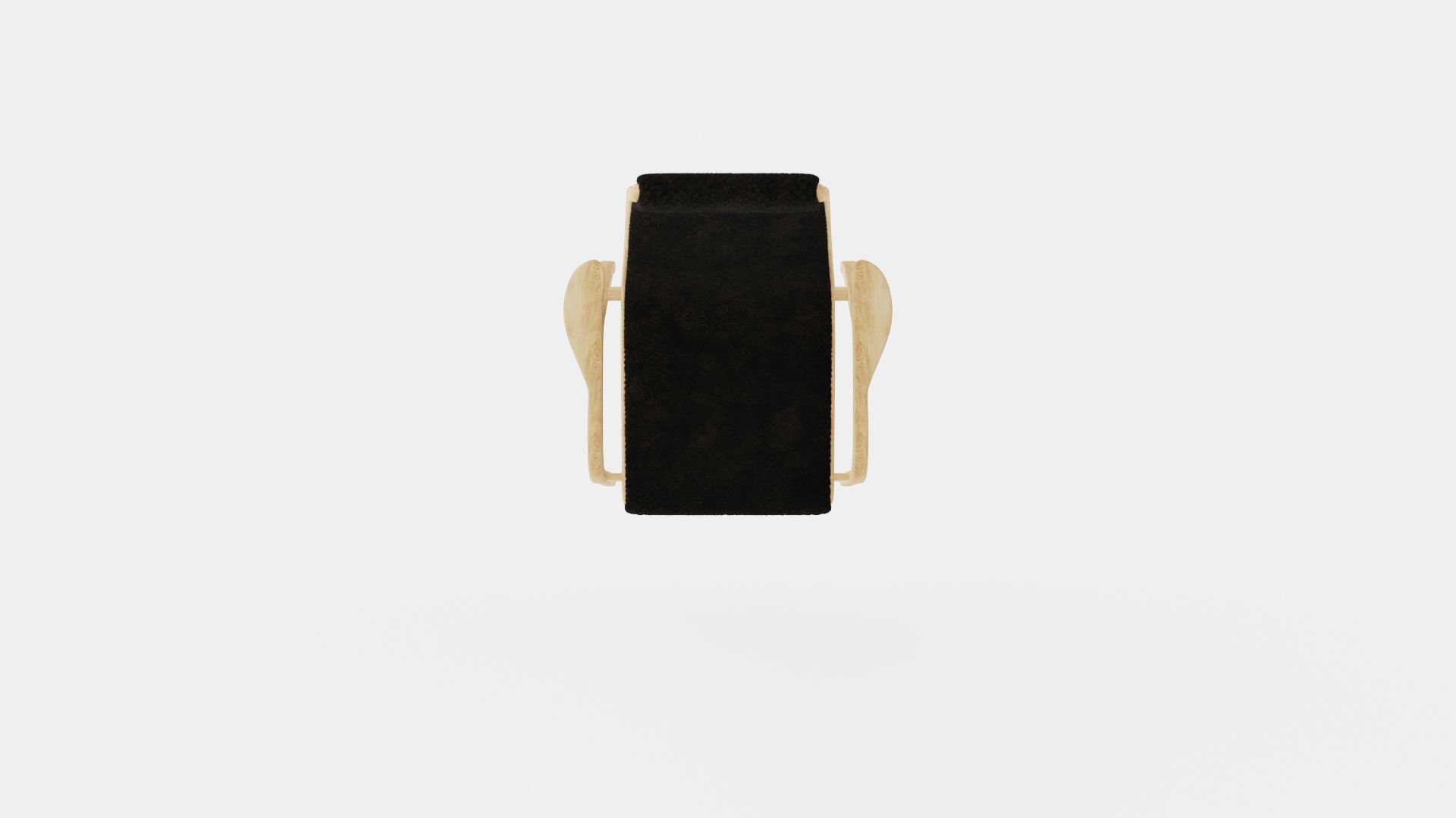 Woolen Armchair Low-poly 3D model_5