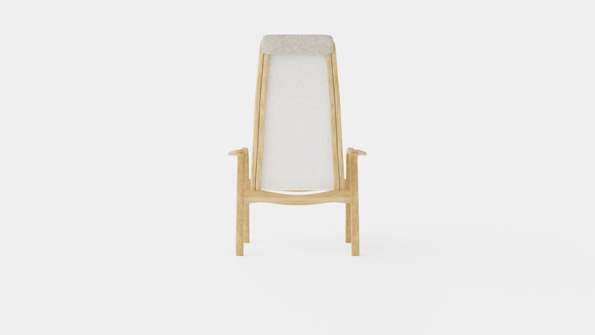 Woolen Armchair Low-poly 3D model_4