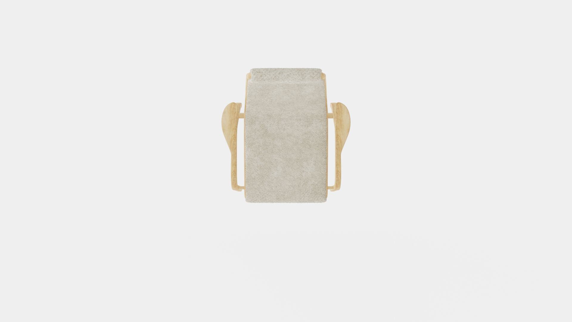 Woolen Armchair Low-poly 3D model_5