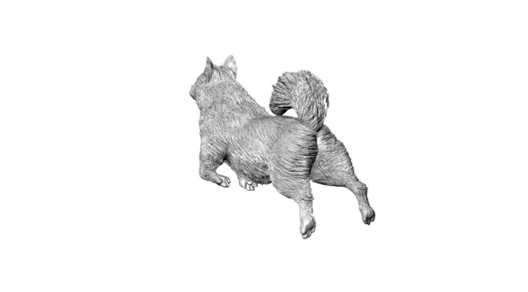 Running Dog 003 3D Printable Model 3D print model 3D print model_3