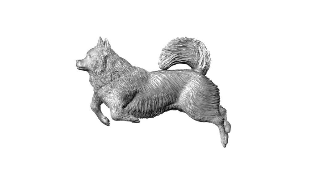 Running Dog 003 3D Printable Model 3D print model 3D print model_1