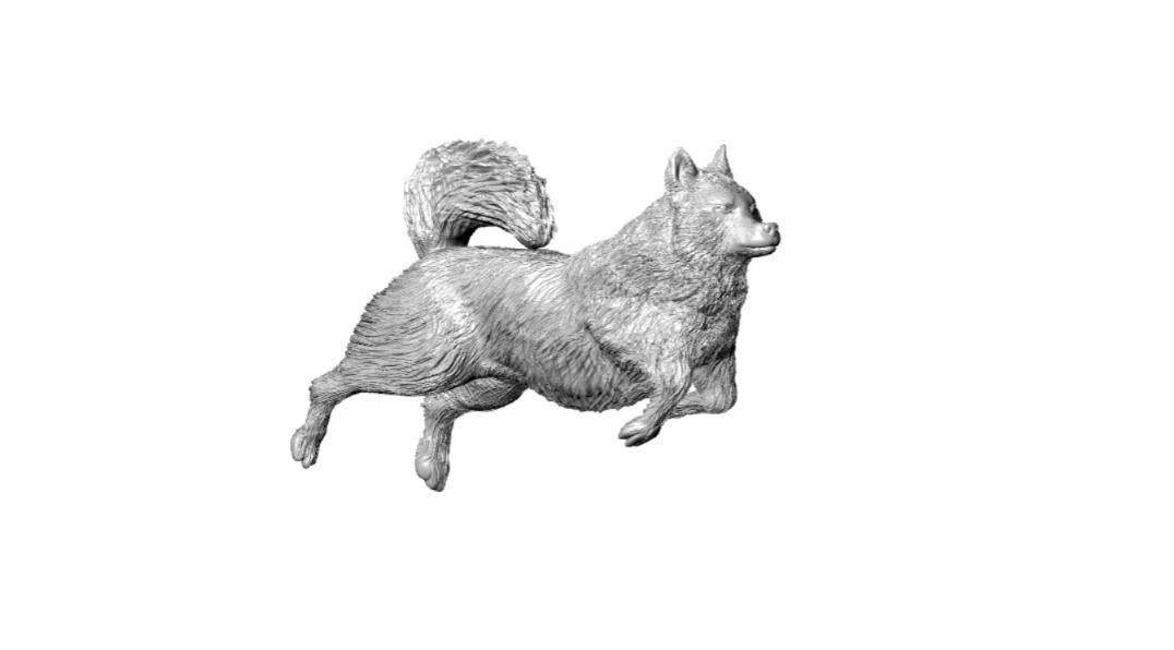 Running Dog 003 3D Printable Model 3D print model 3D print model_5