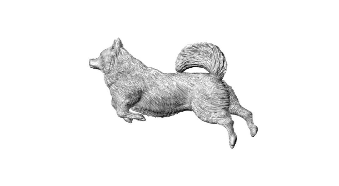 Running Dog 003 3D Printable Model 3D print model 3D print model_2