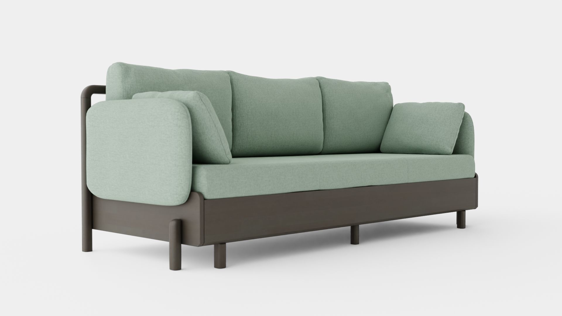 3 Seater Sofa Low-poly 3D model_1