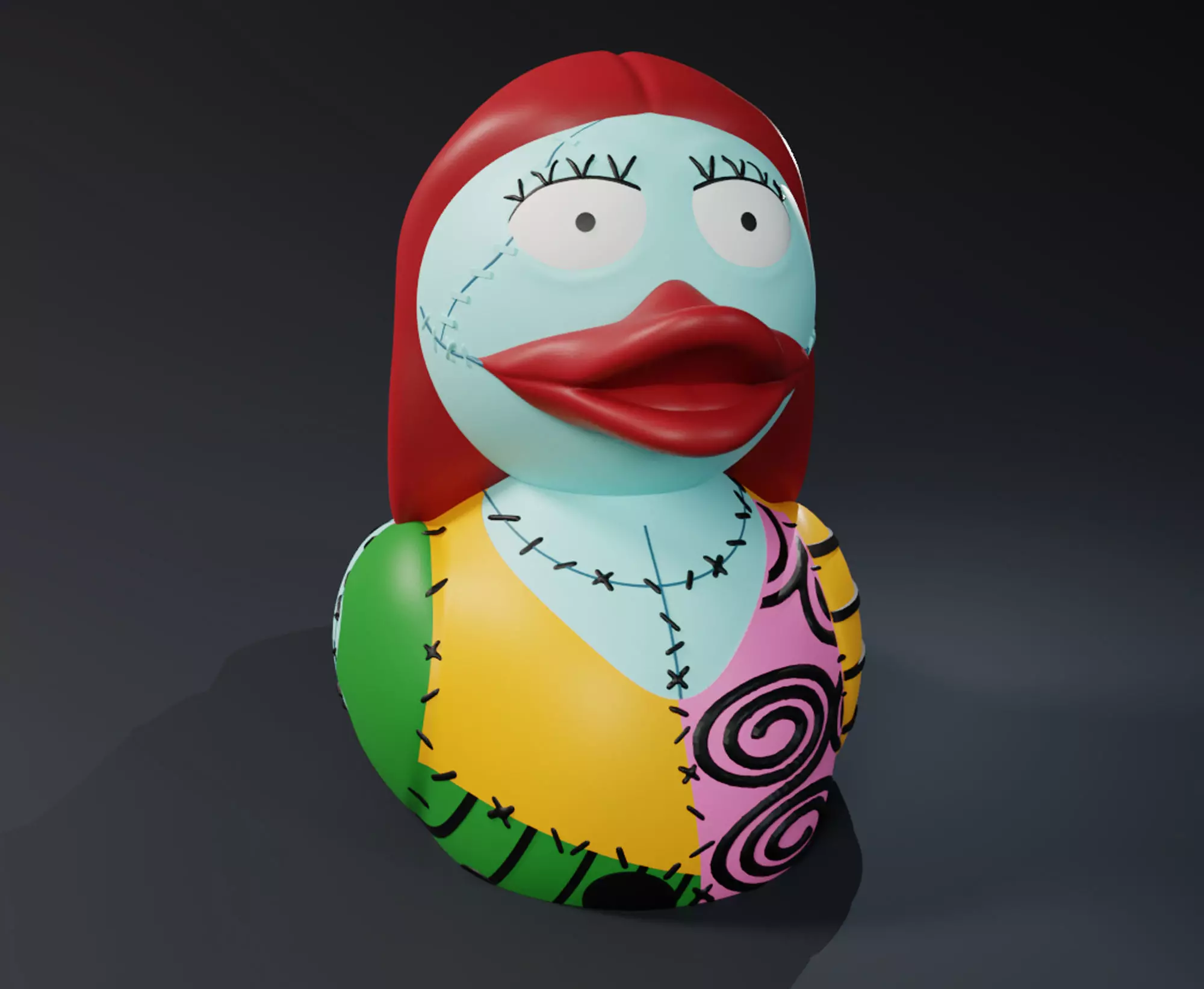Cute Sally Rubber Duck 3D print model_0