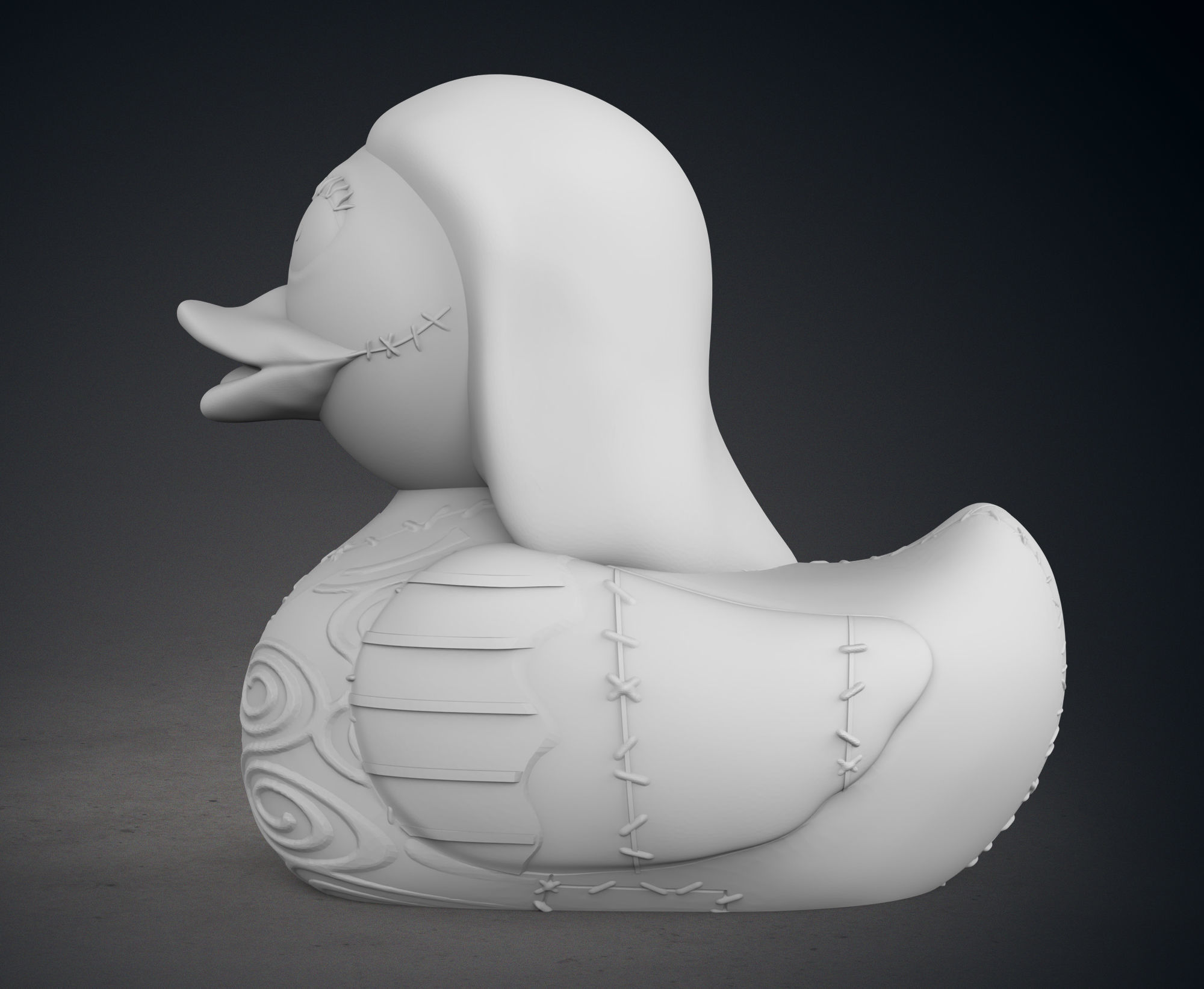 Cute Sally Rubber Duck 3D print model_4