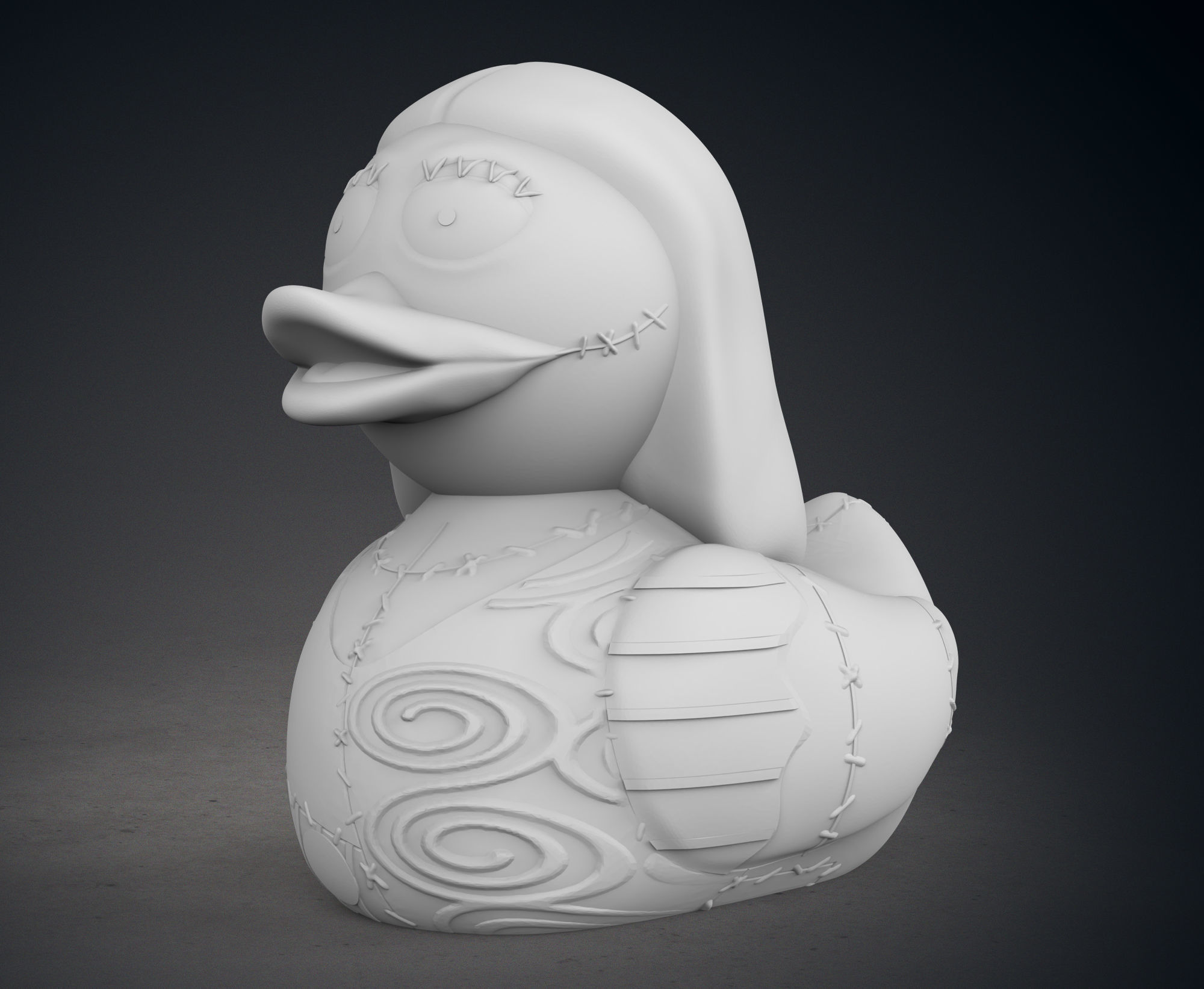 Cute Sally Rubber Duck 3D print model_3