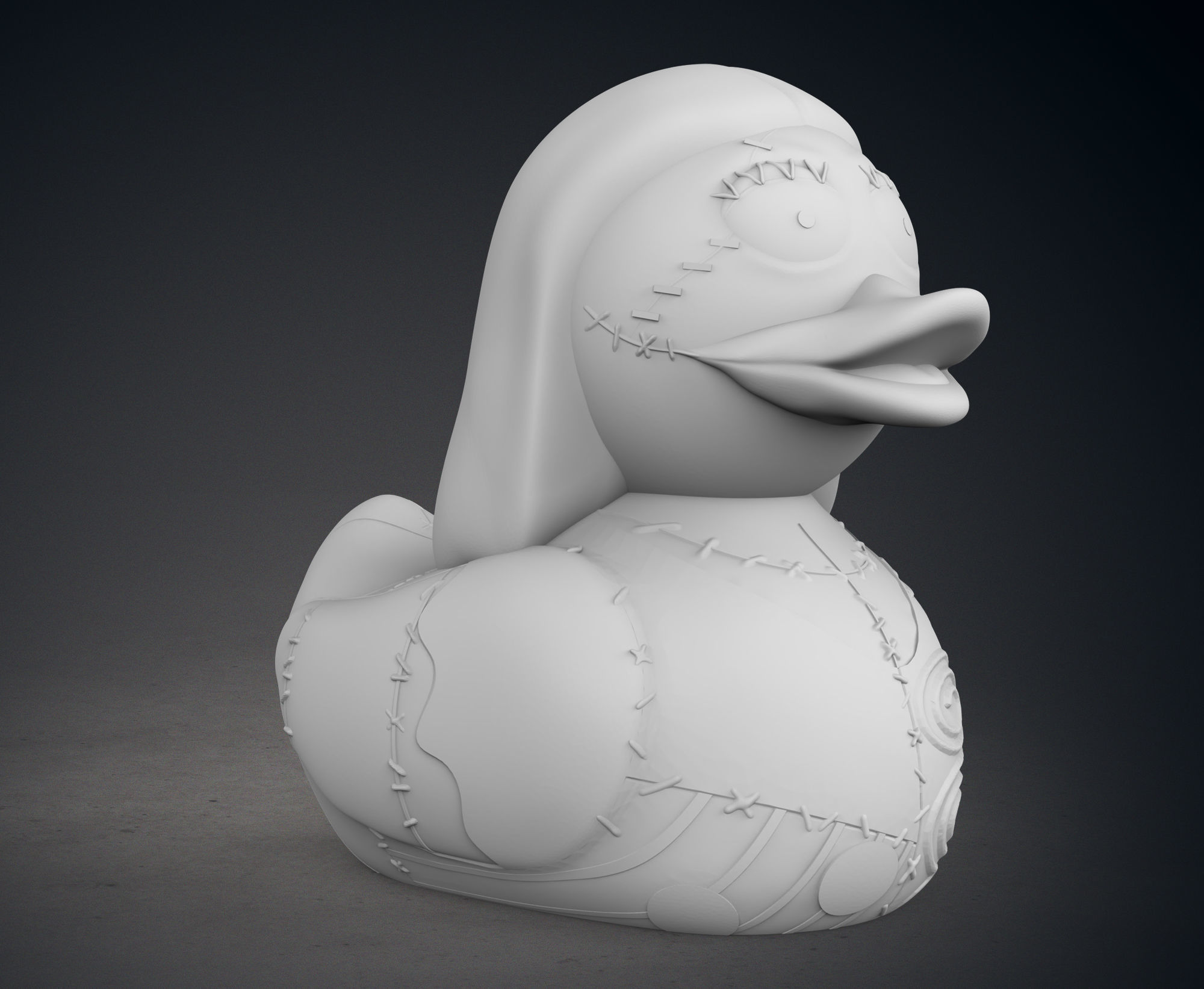 Cute Sally Rubber Duck 3D print model_9