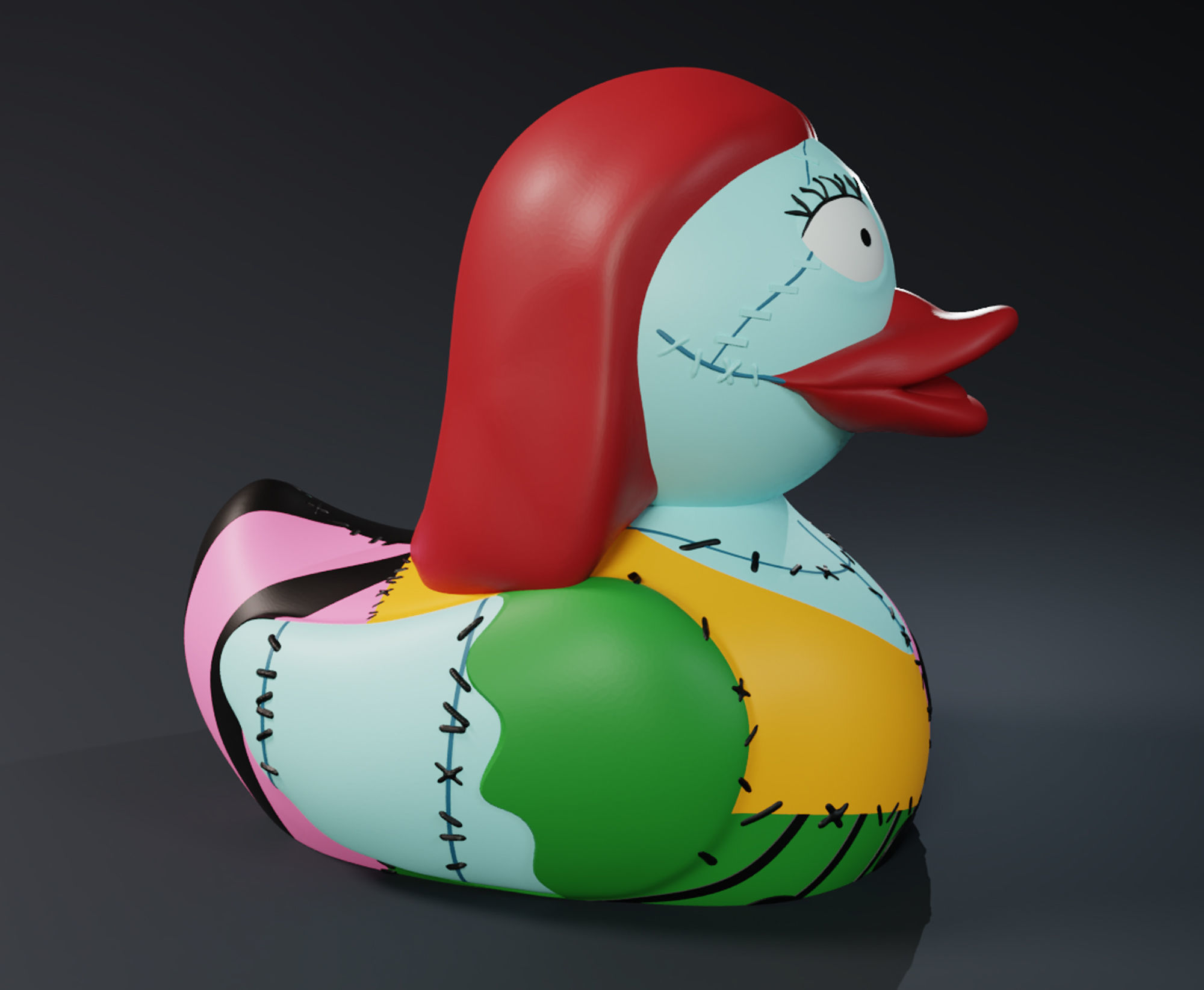 Cute Sally Rubber Duck 3D print model_1