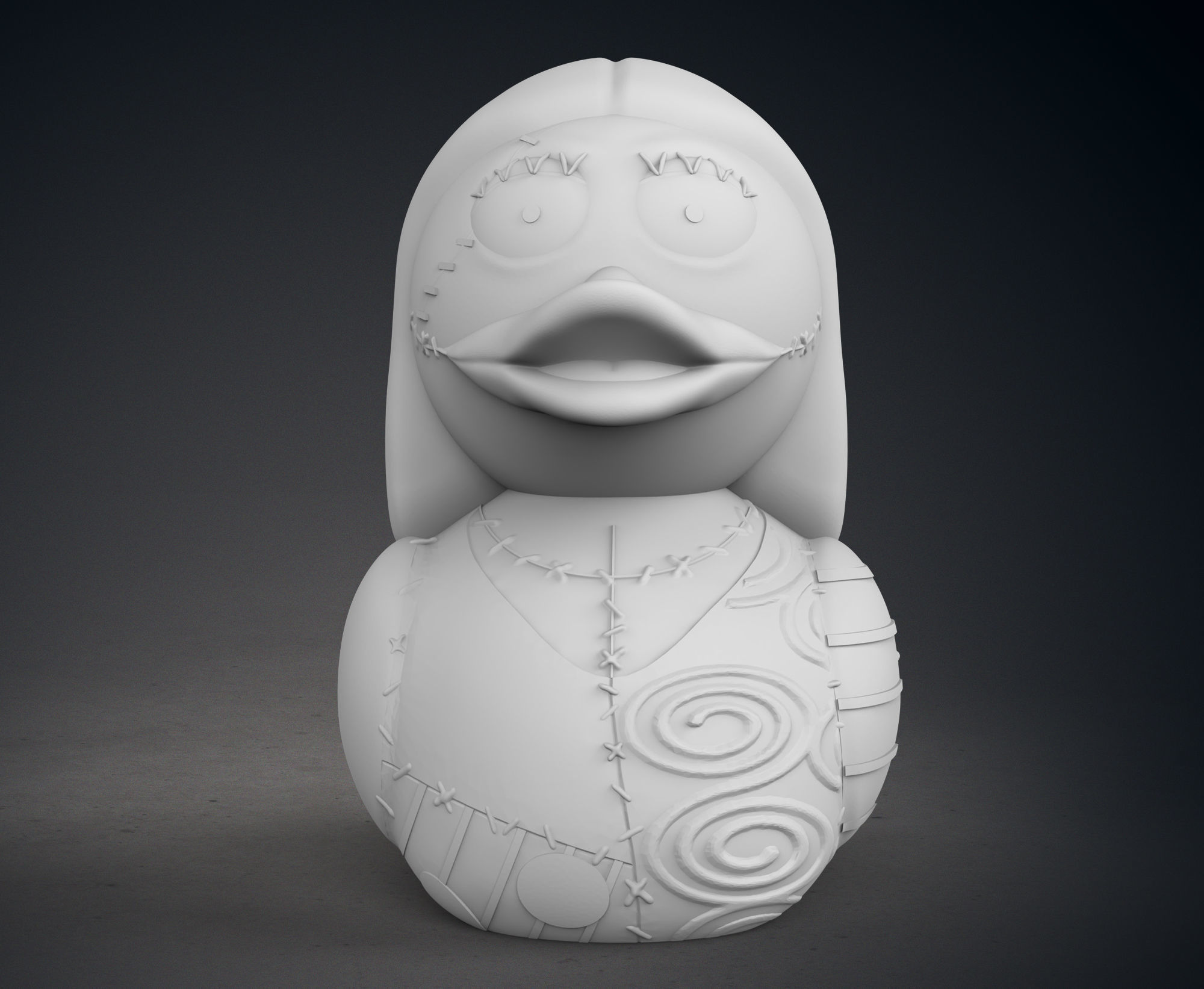 Cute Sally Rubber Duck 3D print model_10