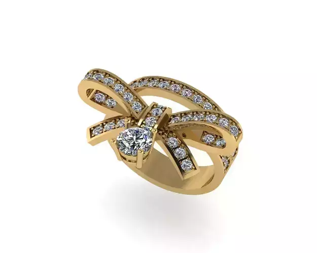 Women diamond ring 3d render