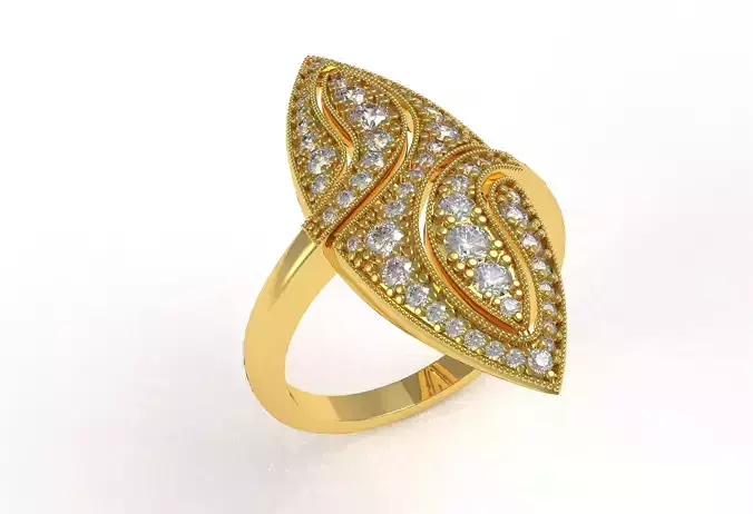 Antique Marquise Shape Diamond Ring