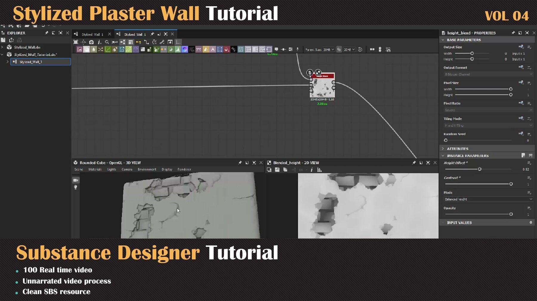 Stylized Plaster Wall Tutorial - VOL 04 3D model_7
