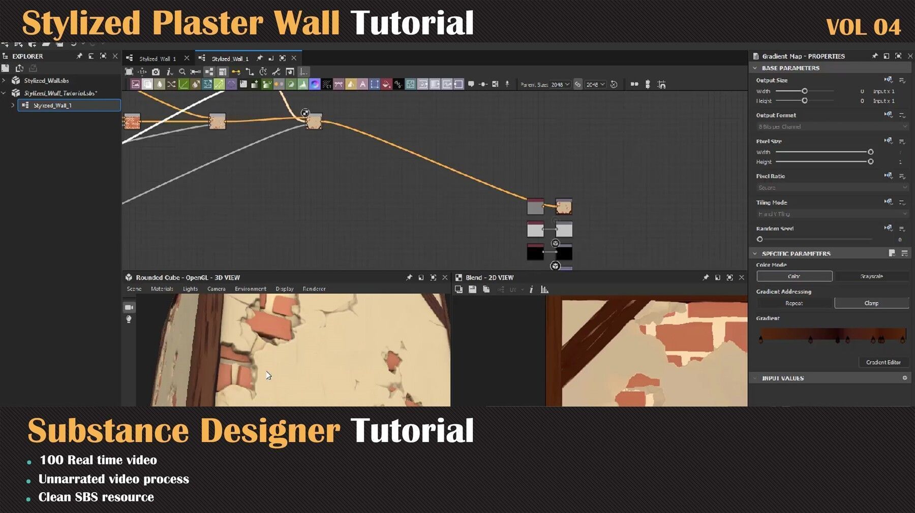 Stylized Plaster Wall Tutorial - VOL 04 3D model_6