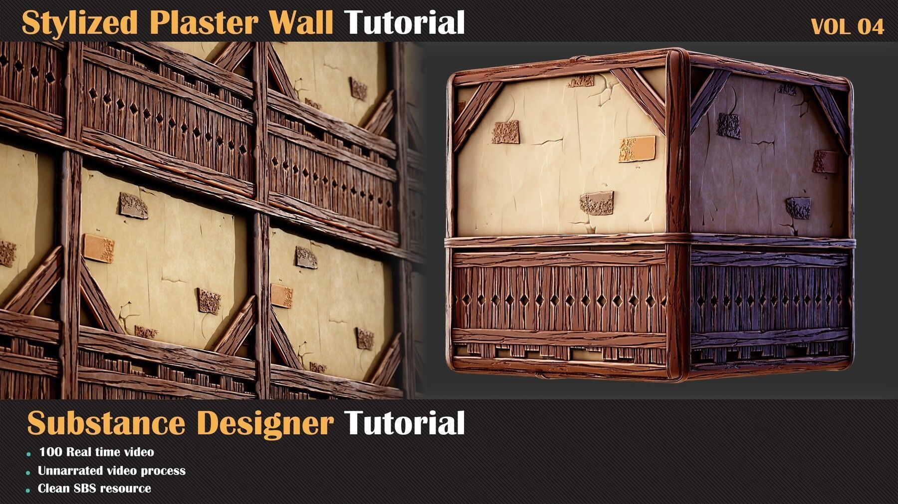 Stylized Plaster Wall Tutorial - VOL 04 3D model_2