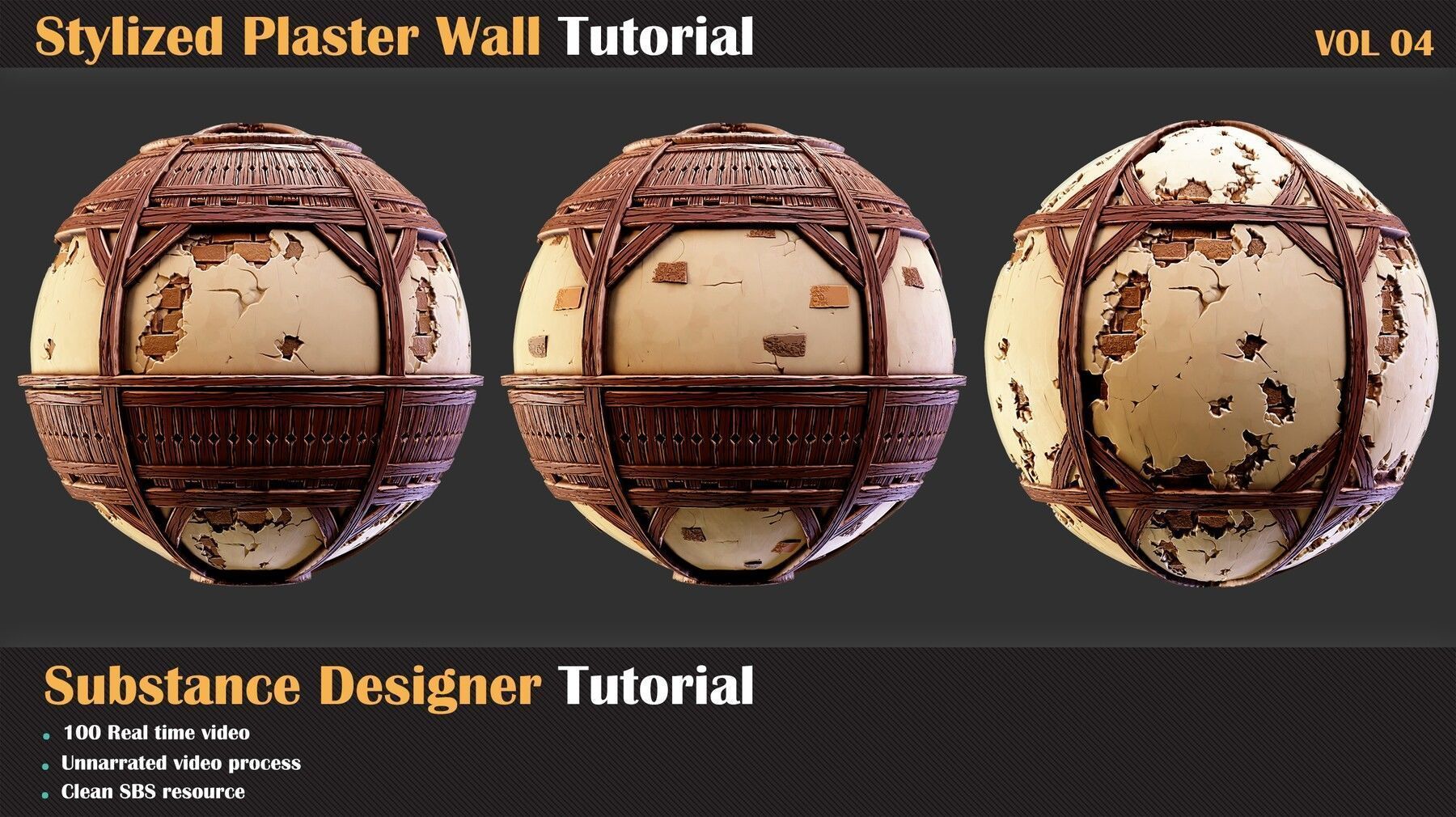 Stylized Plaster Wall Tutorial - VOL 04 3D model_3