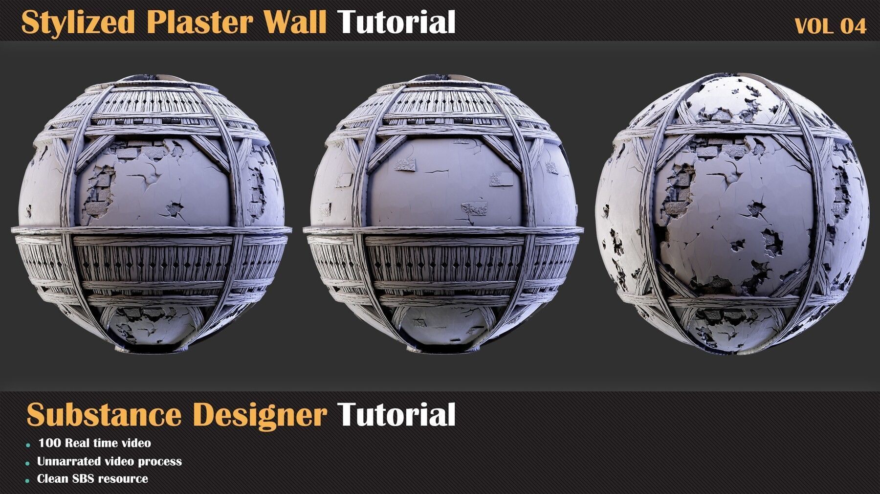Stylized Plaster Wall Tutorial - VOL 04 3D model_4