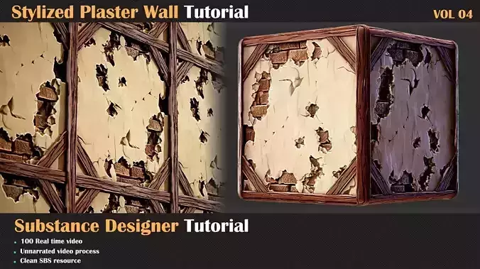 Stylized Plaster Wall Tutorial - VOL 04  