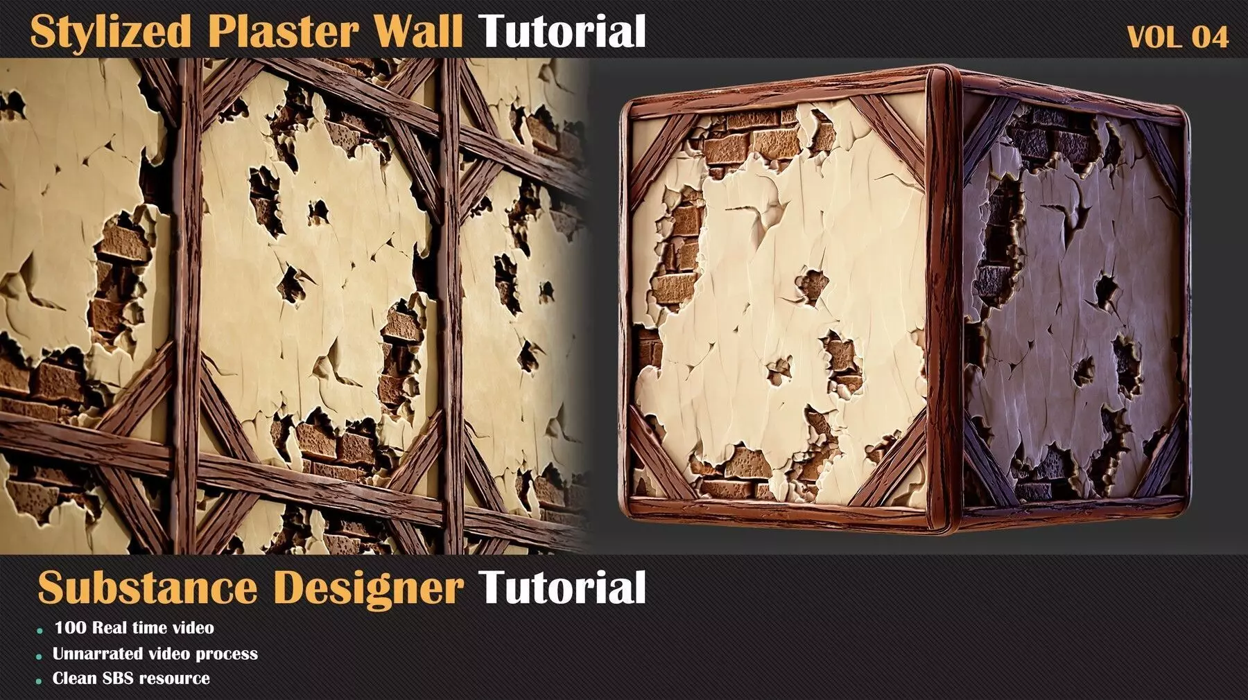 Stylized Plaster Wall Tutorial - VOL 04 3D model_0