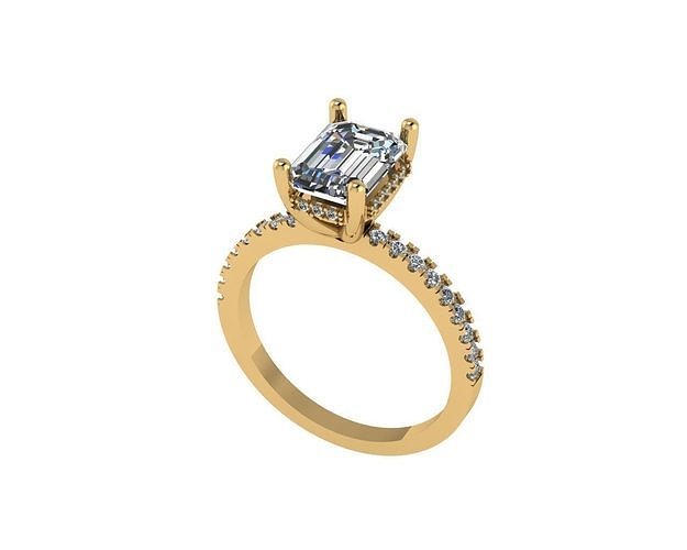Women diamond ring 3d render 3D print model
