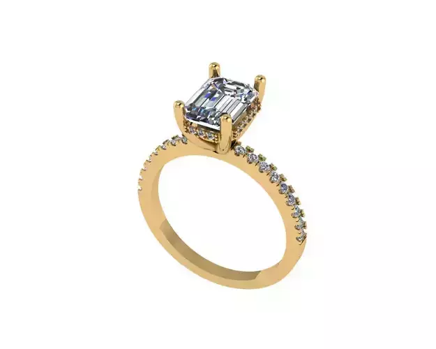 Women diamond ring 3d render