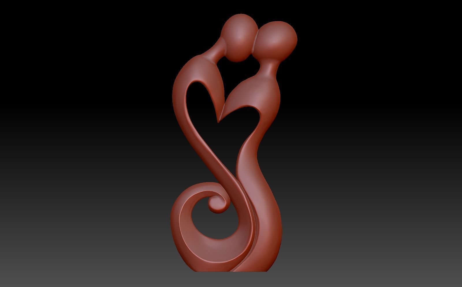 Man and woman love 3D print model_2