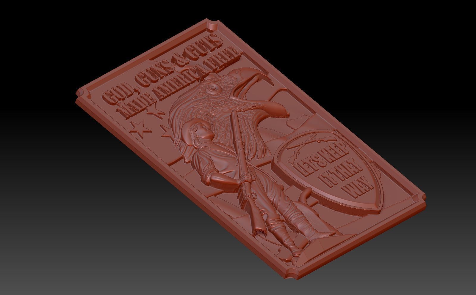 Made America free  3D print model_4