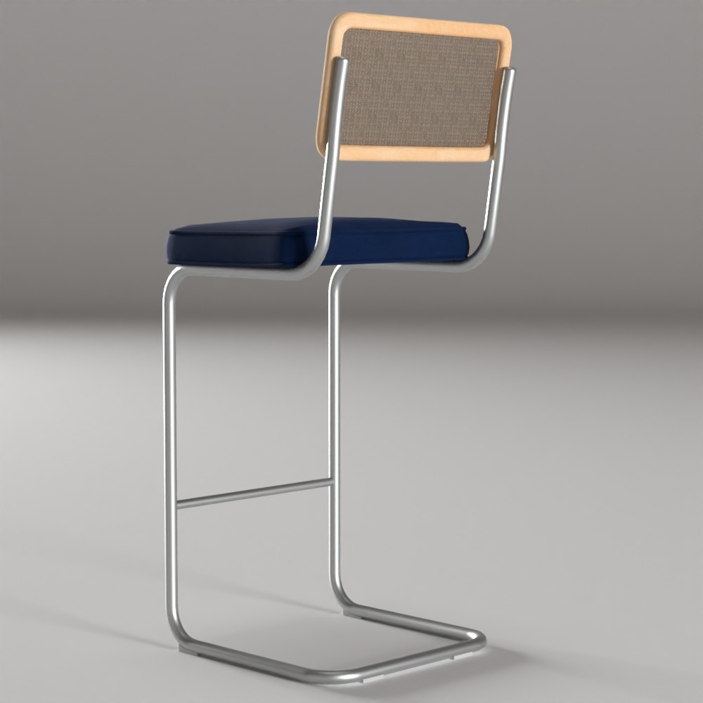 Grantham Stool Low-poly 3D model_7