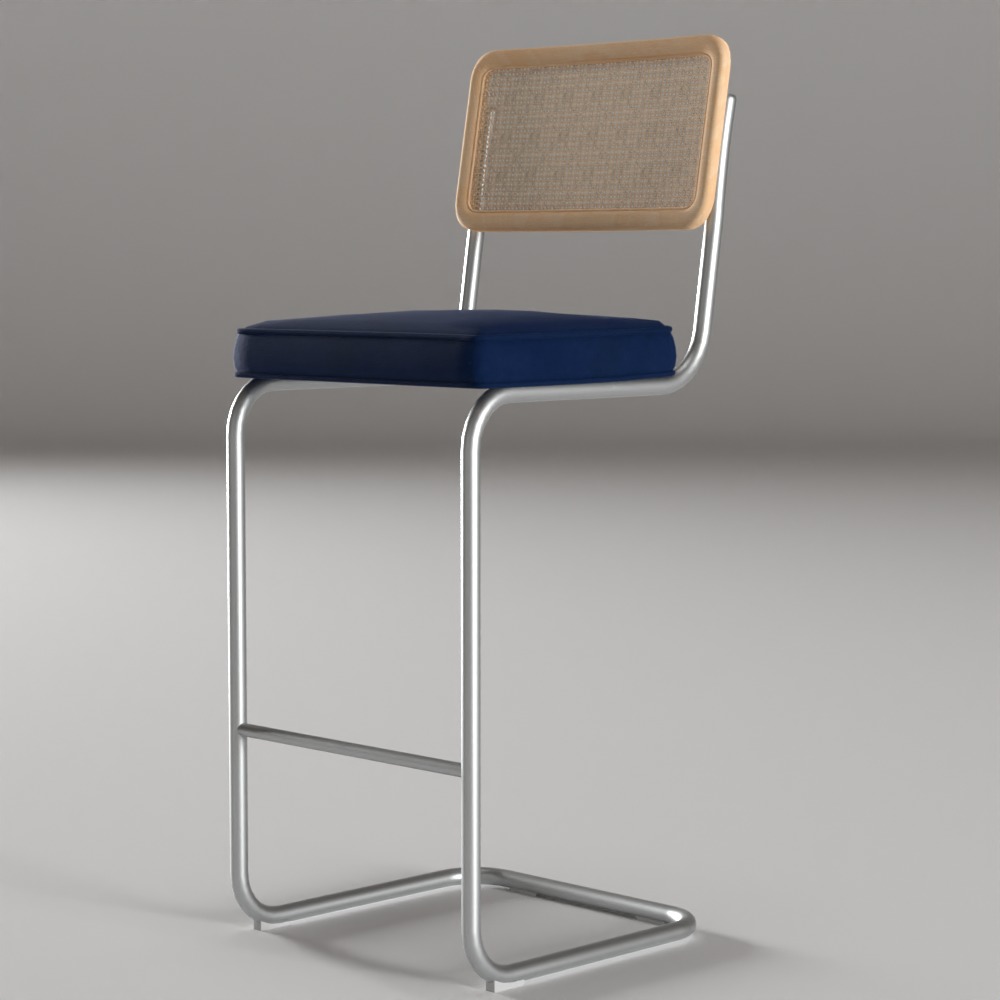 Grantham Stool Low-poly 3D model_6