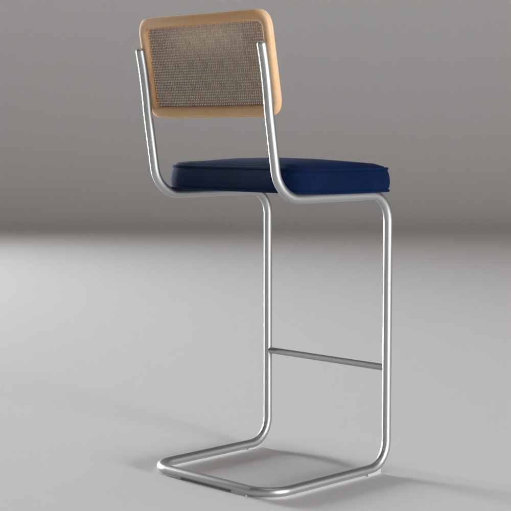 Grantham Stool Low-poly 3D model_4